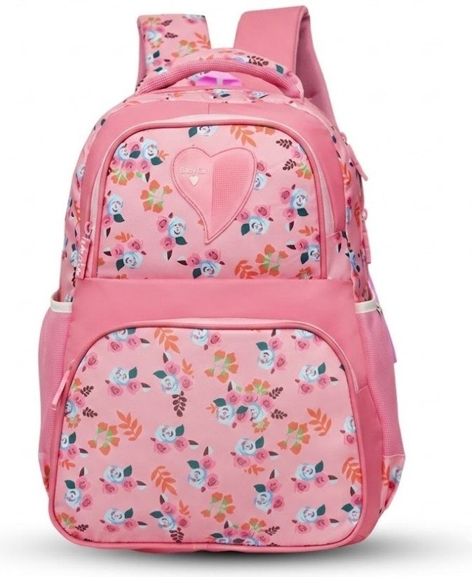 ₹441 Stylish 25L Floral Print School Backpack for Daily Use