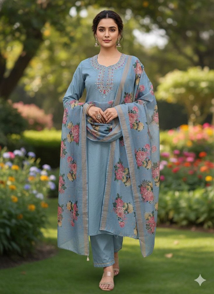 Finetune Fashion Kurta Pant Dupatta Set for Everyday Ethnic Style