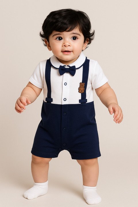 ₹371 Baby Boys Printed Cotton Romper for Soft Everyday Comfort