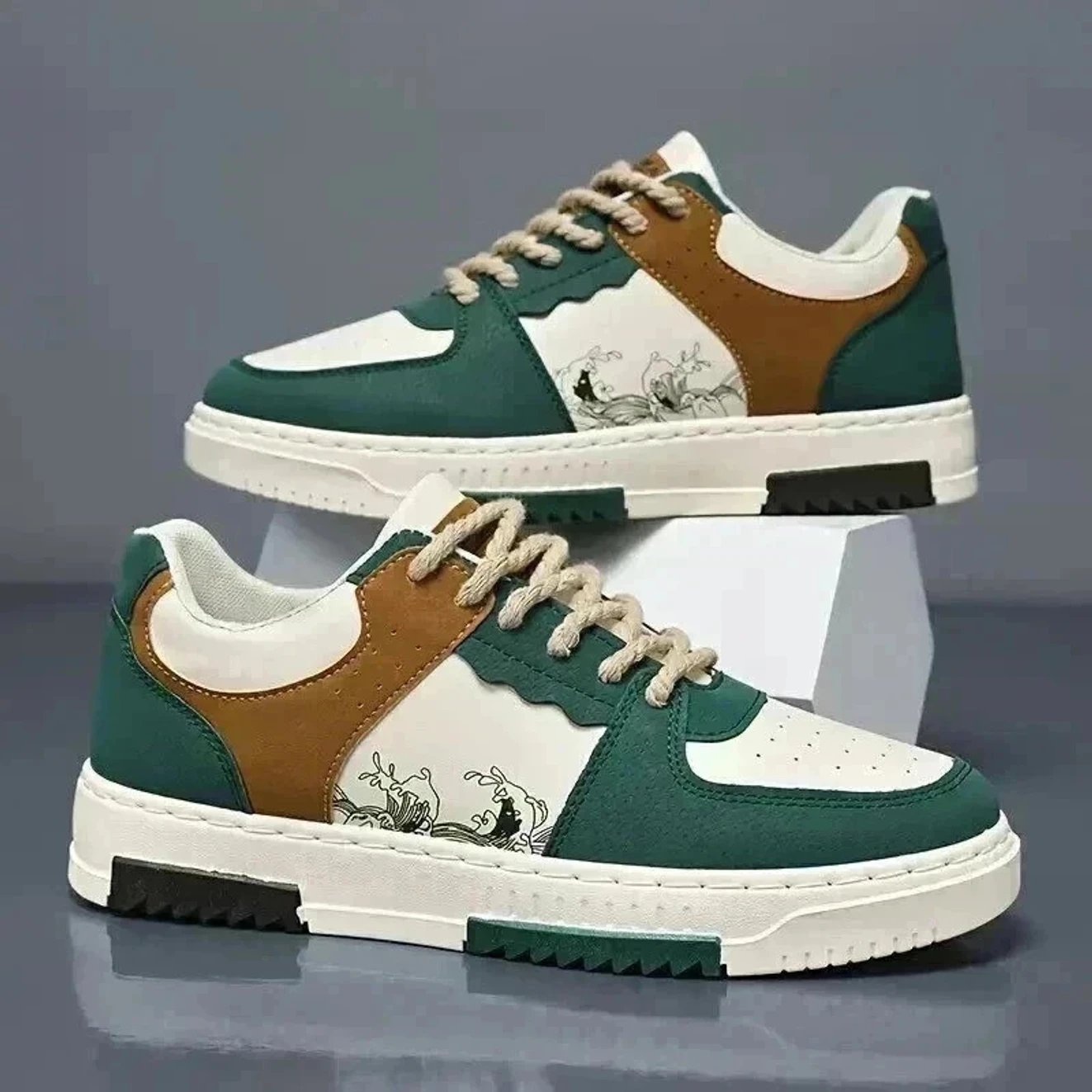 ₹413 Echor Casual White Sneakers for Men with Stylish Everyday Comfort