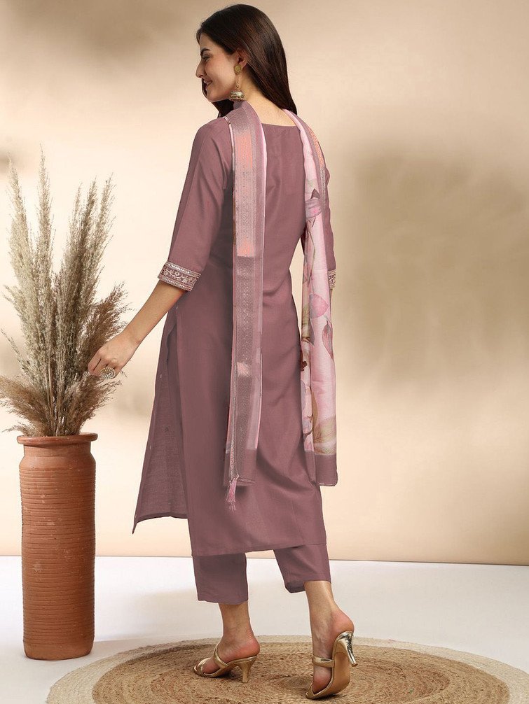 Spangel Fashion Kurti Pant Attached Dupatta Set for Festive Wear