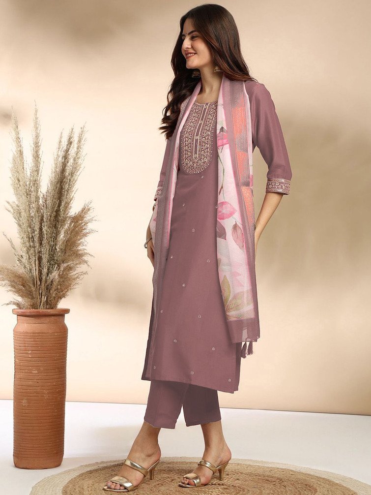 Spangel Fashion Kurti Pant Attached Dupatta Set for Festive Wear