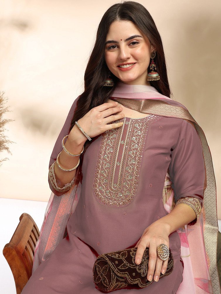 Spangel Fashion Kurti Pant Attached Dupatta Set for Festive Wear