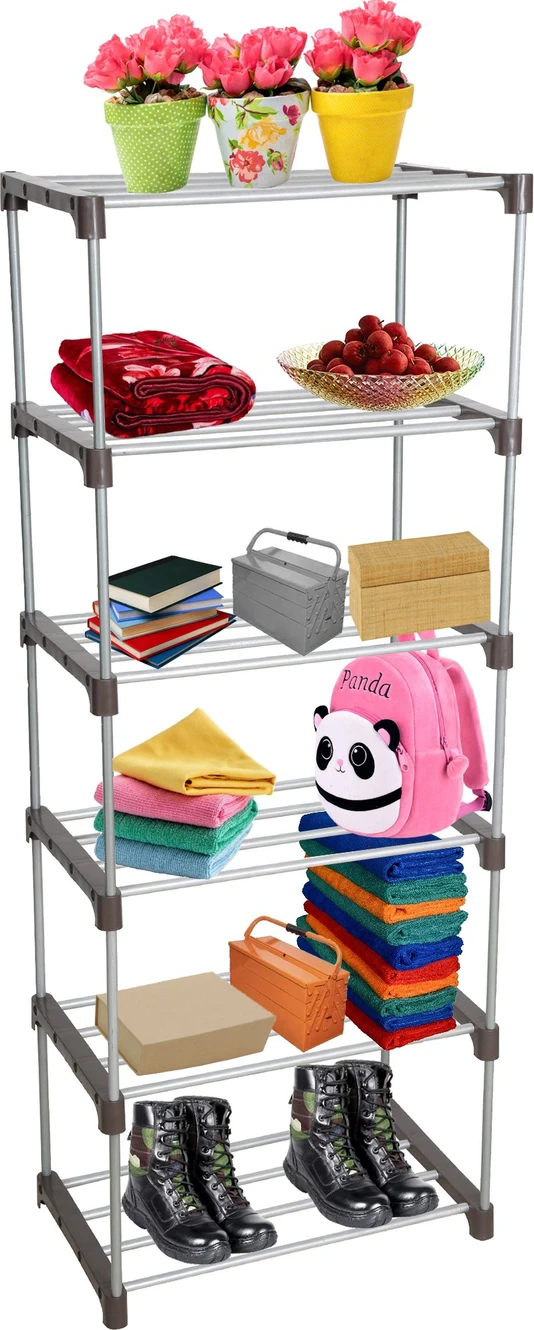 ₹717 Metal Open Bookshelf Organizer for Smart Space Saving Storage
