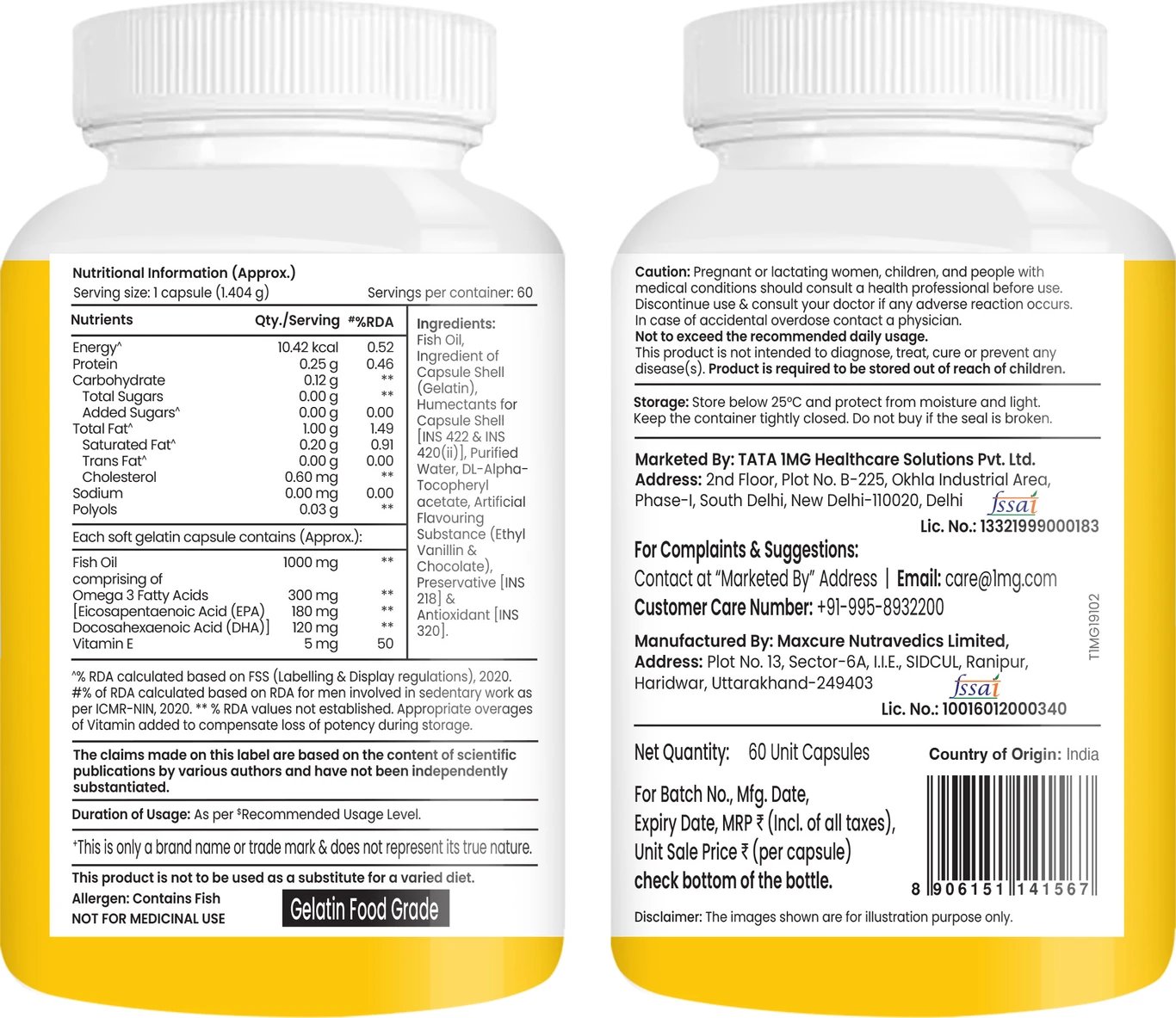 ₹266 Fish Oil Capsules for Daily Heart and Bone Support