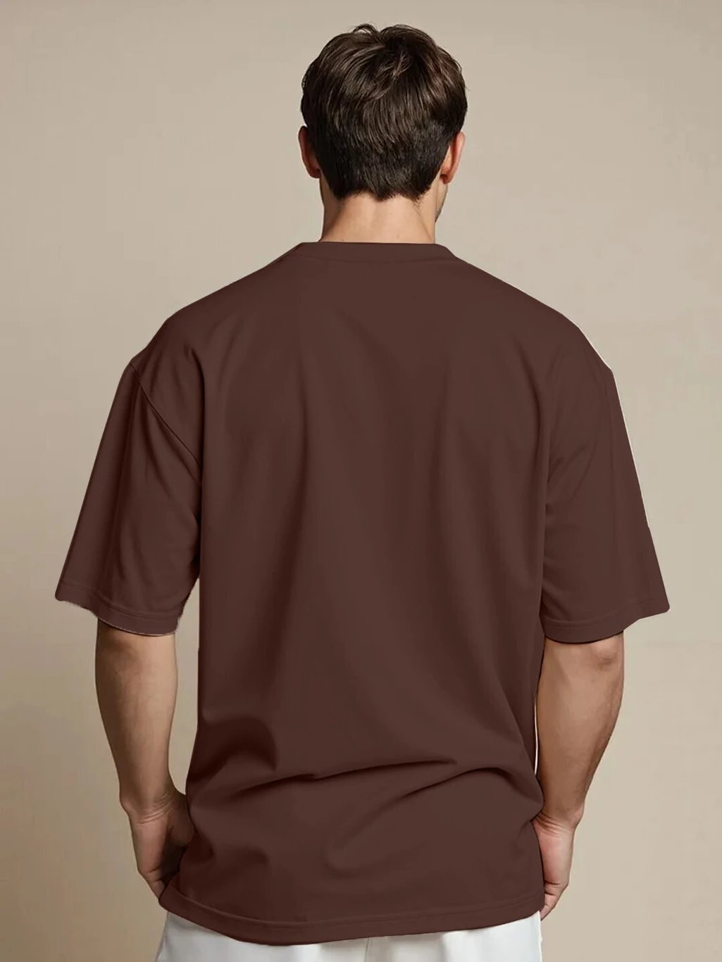 ₹298 Printed Brown Men's Round Neck T Shirt for Casual Style