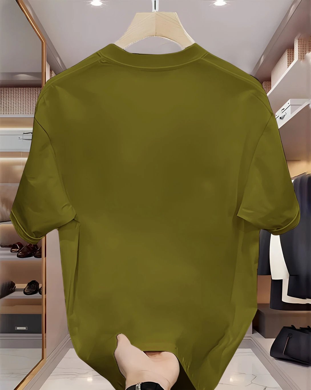 ₹298 Dark Green Printed Men & Round Neck T Shirt for Daily Style