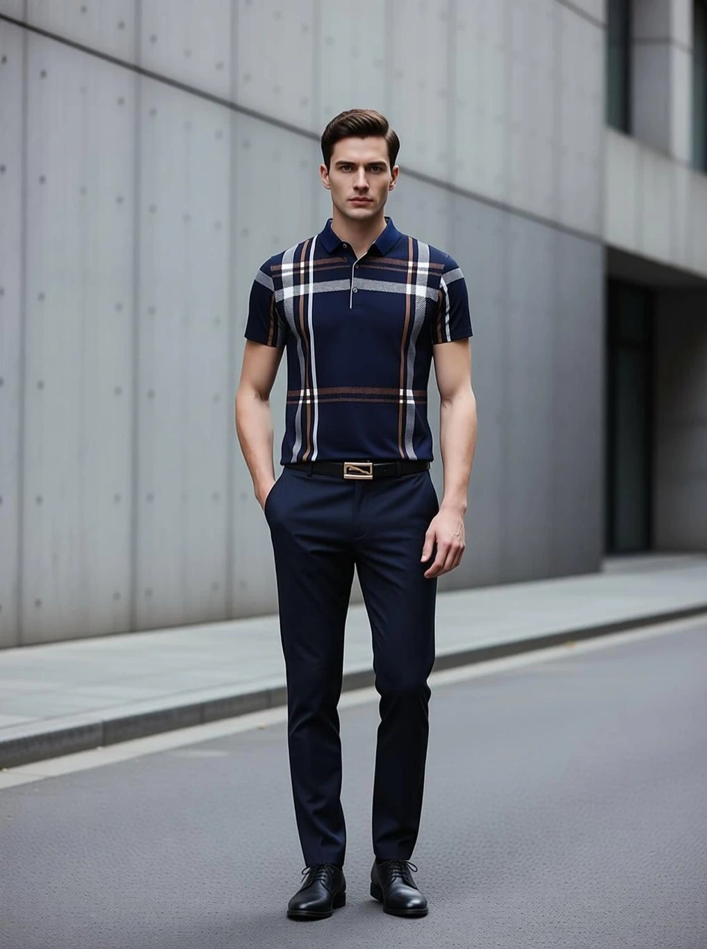 ₹298 Checkered Polo Neck Men & T Shirt for Smart Casual Style