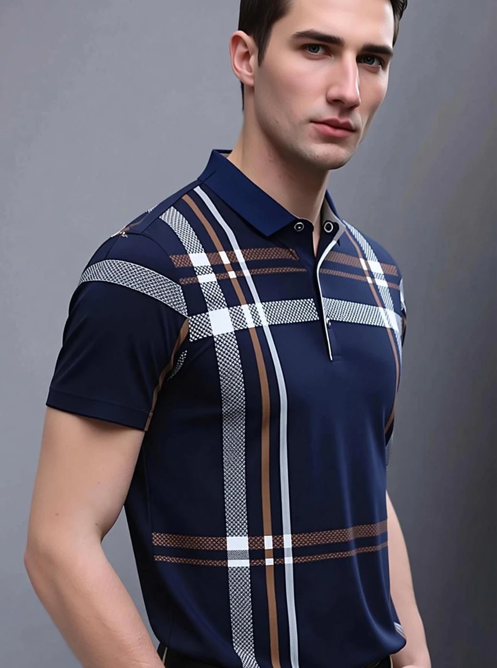 ₹298 Checkered Polo Neck Men & T Shirt for Smart Casual Style