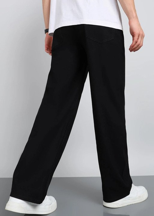 ₹392 AzureAttire Men Straight Fit Black Jeans for Everyday Smart Style