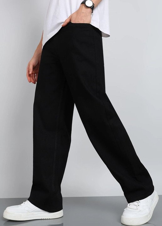 ₹392 AzureAttire Men Straight Fit Black Jeans for Everyday Smart Style