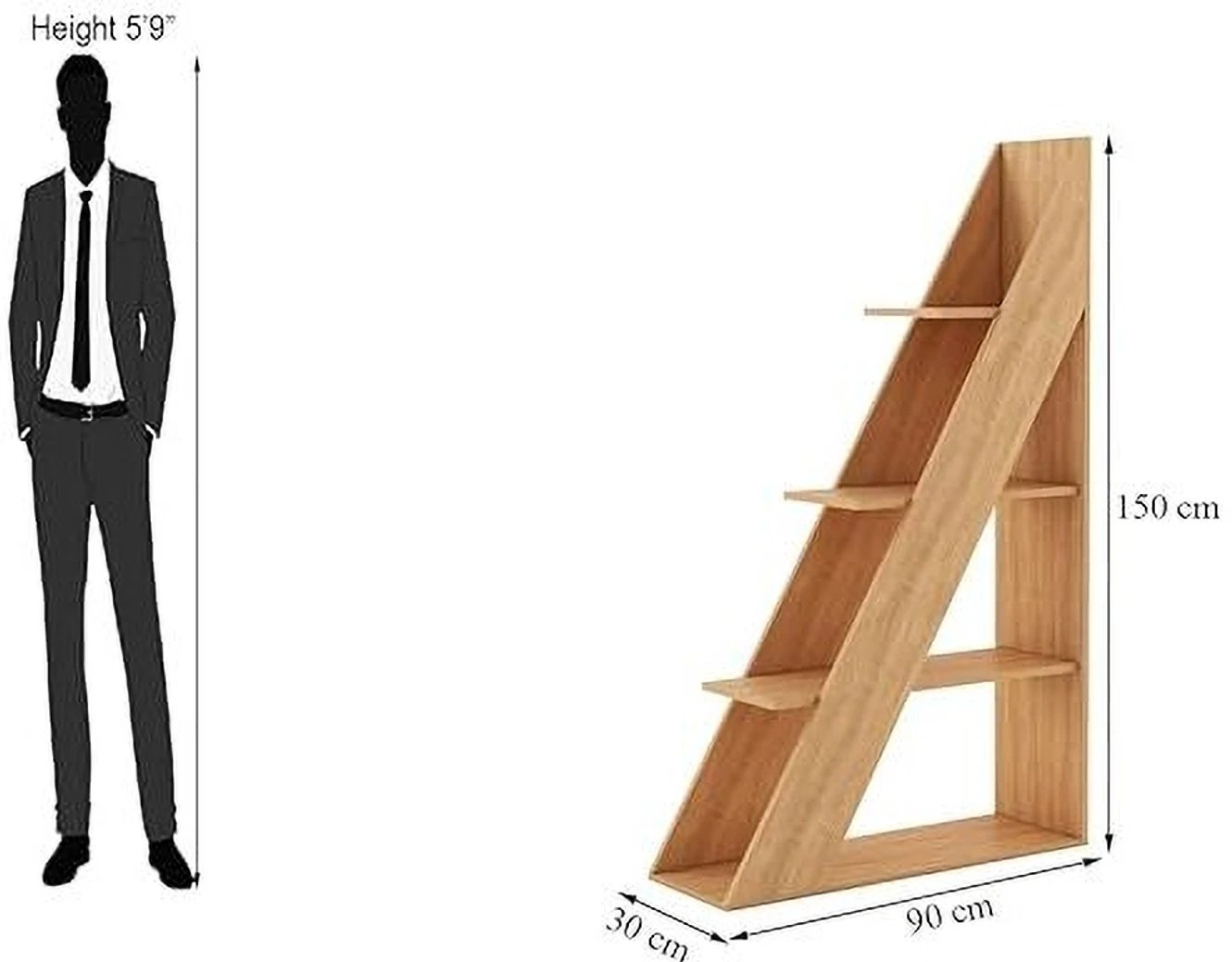 ₹5,766 Grace Engineered Wood Open Bookshelf for Elegant Home Storage