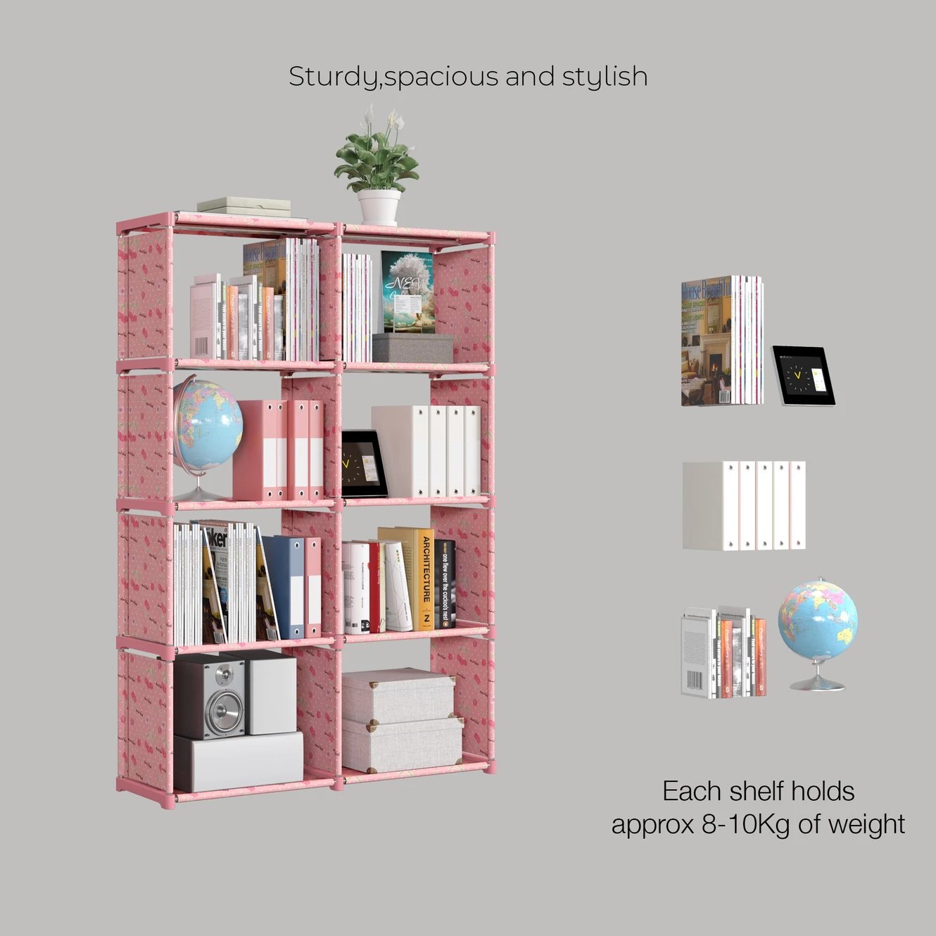 ₹865 Studio Metal Open Bookshelf for Organized Home and Office Storage