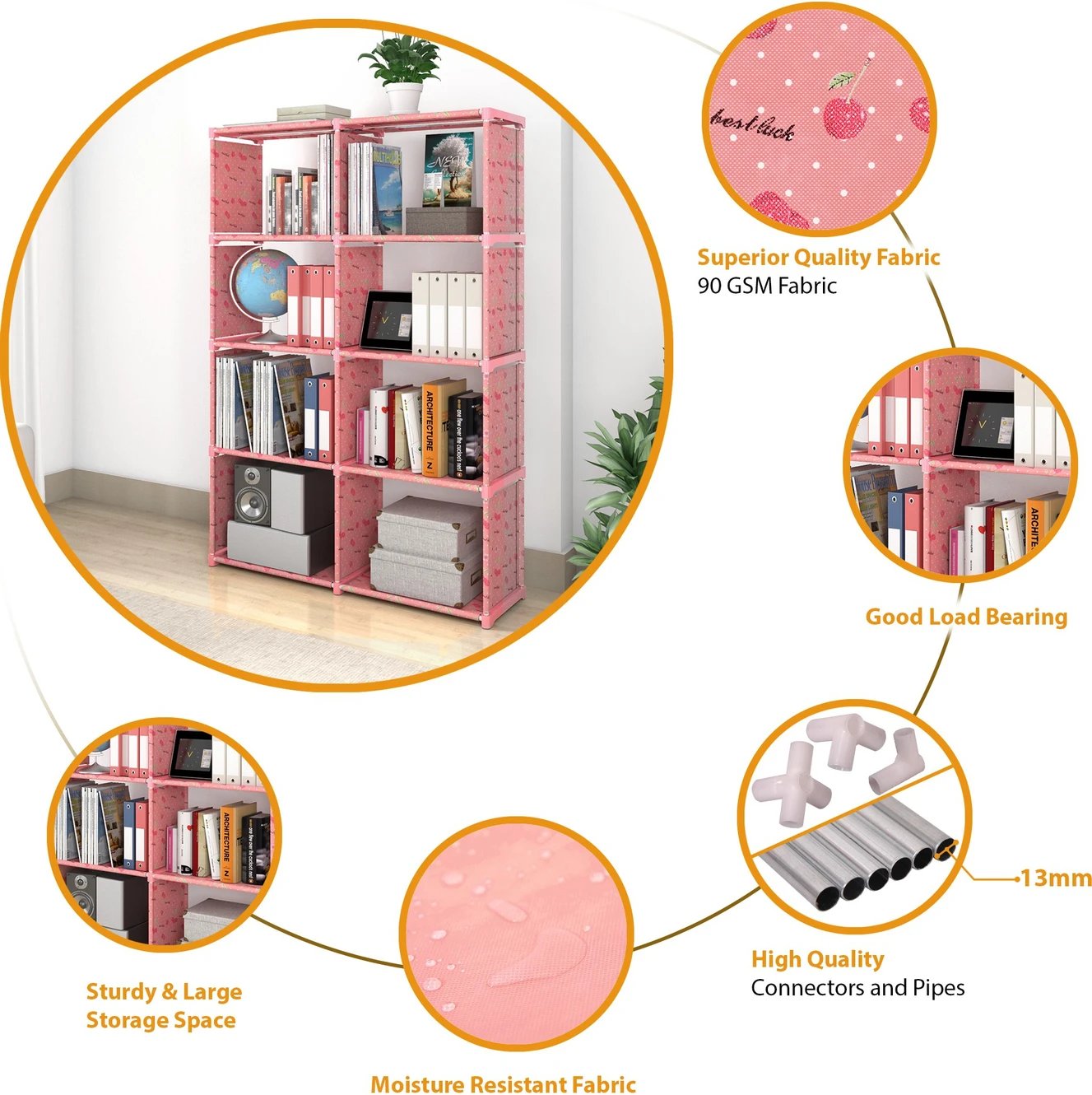 ₹865 Studio Metal Open Bookshelf for Organized Home and Office Storage