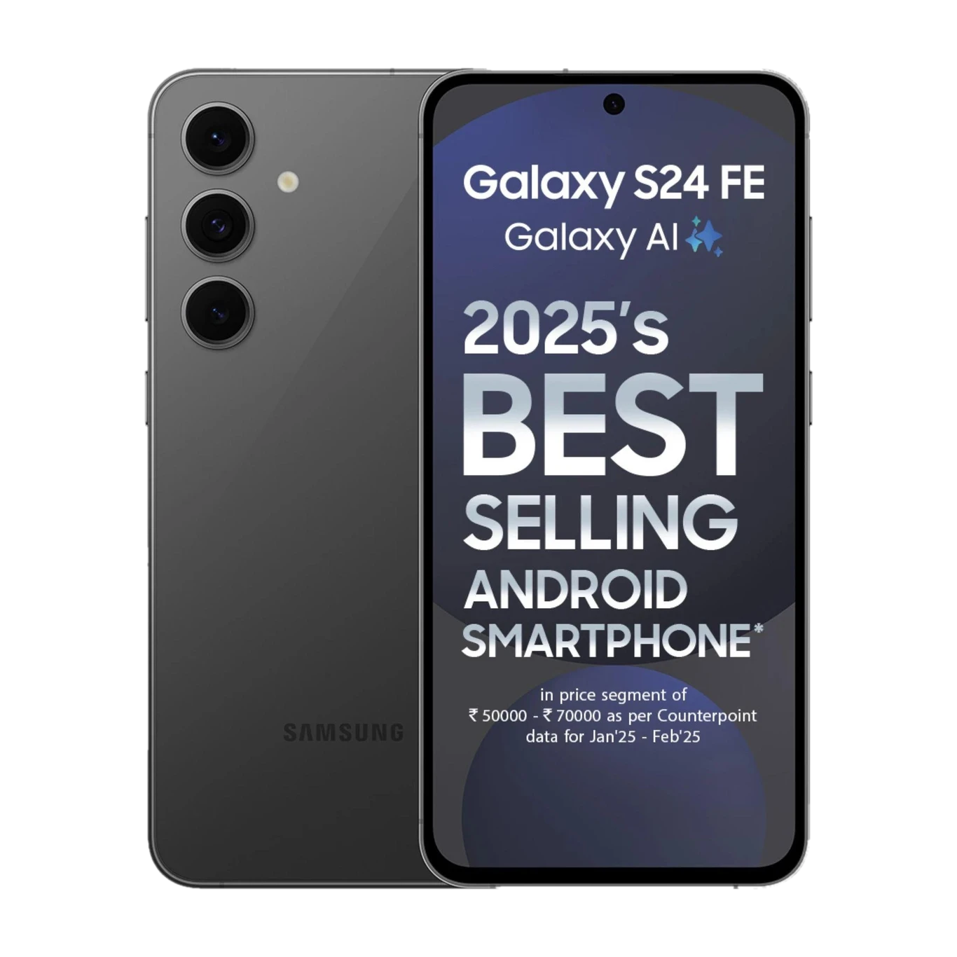 ₹39,999 Samsung Galaxy S24 FE 5G with Galaxy AI Plus 128GB Storage