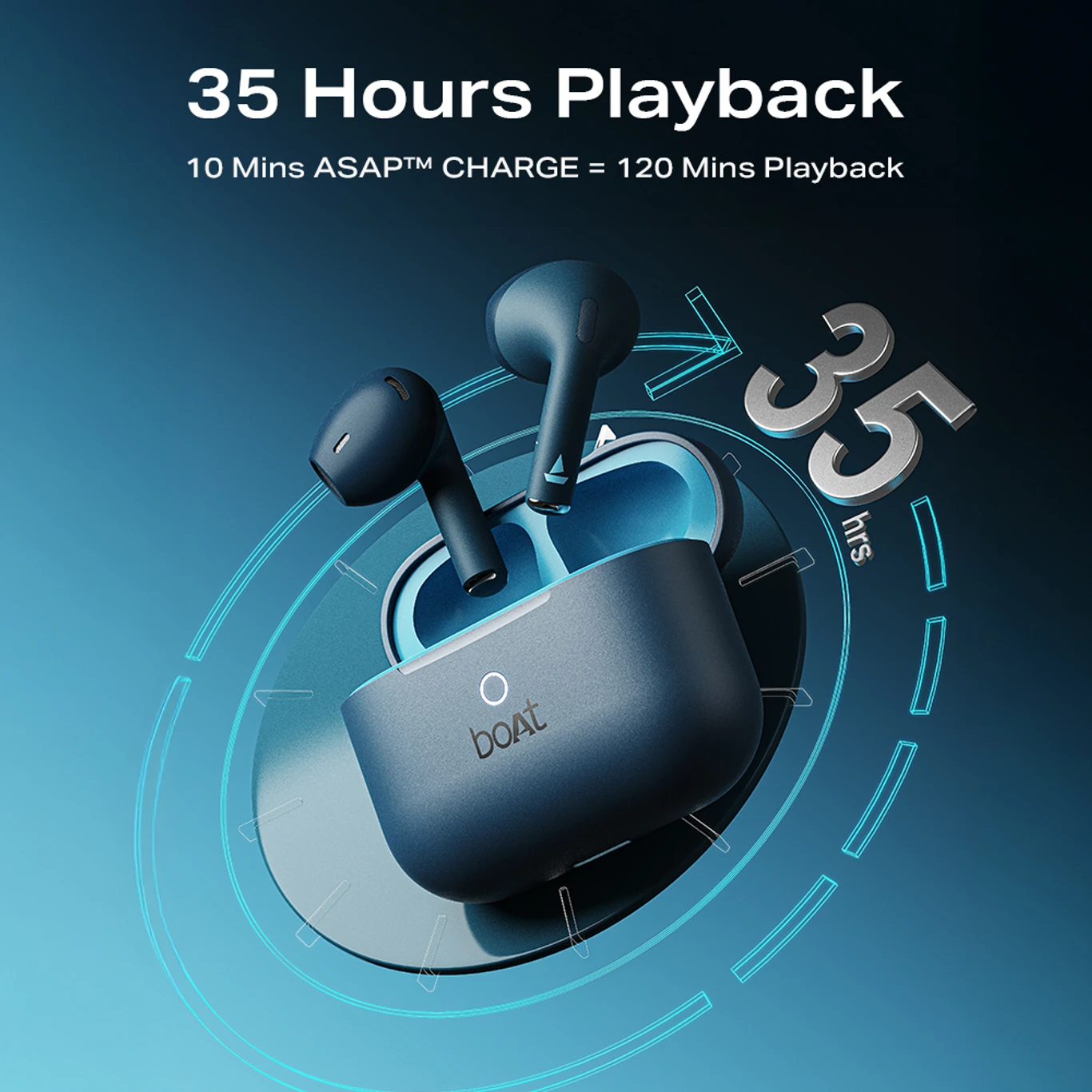 ₹1,099 boAt Airdopes Alpha TWS Earbuds with 35 Hours Playback and ENx