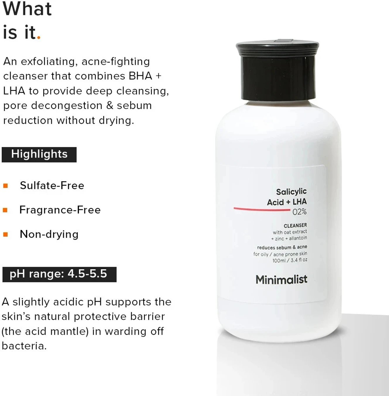 ₹269 Minimalist Salicylic Acid Face Wash for Oily and Acne Prone Skin