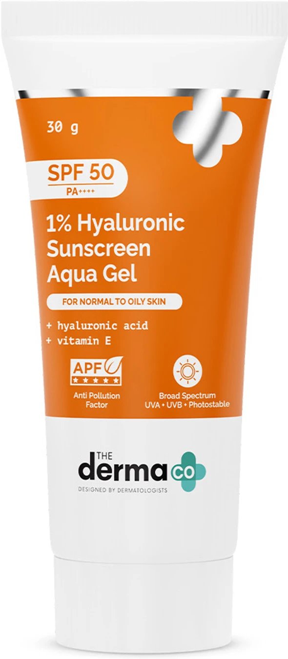 ₹278 The Derma Co SPF 50 Hyaluronic Aqua Gel Sunscreen for Daily Protection