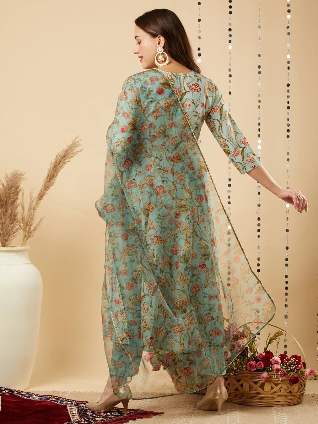 ₹480 Women Kurta Pant and Dupatta Set for Festive and Everyday Elegance