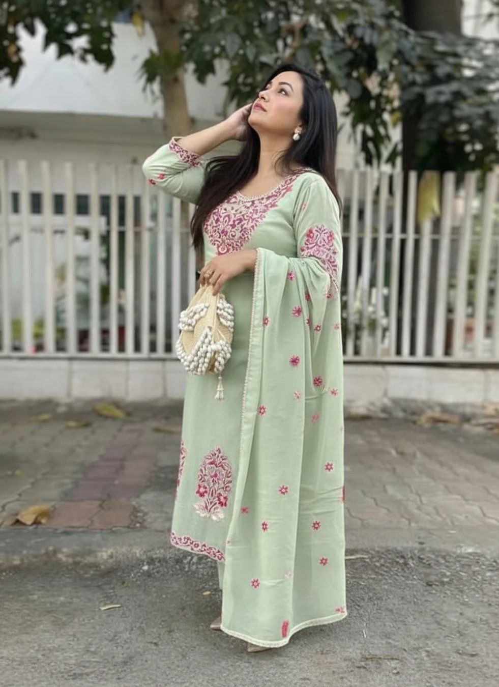 ₹771 Women Kurti Pant and Dupatta Set for Festive, Office and Everyday Style