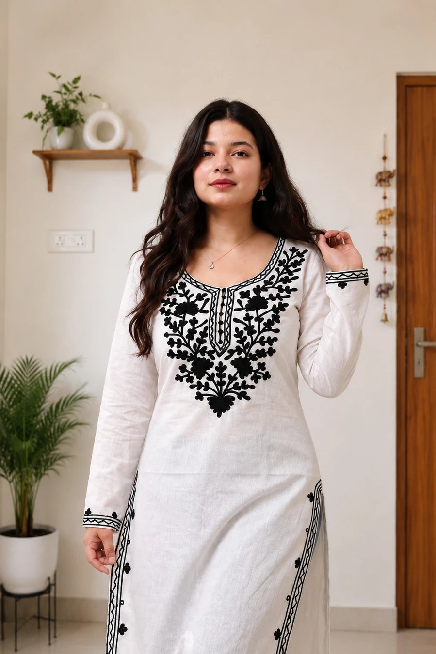 ₹292 Women Embroidered Straight Kurta for Elegant Daily and Festive Wear