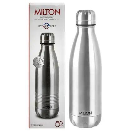 ₹1,253 Milton Duo DLX 1L Thermosteel Bottle | Hot and Cold 24 Hours