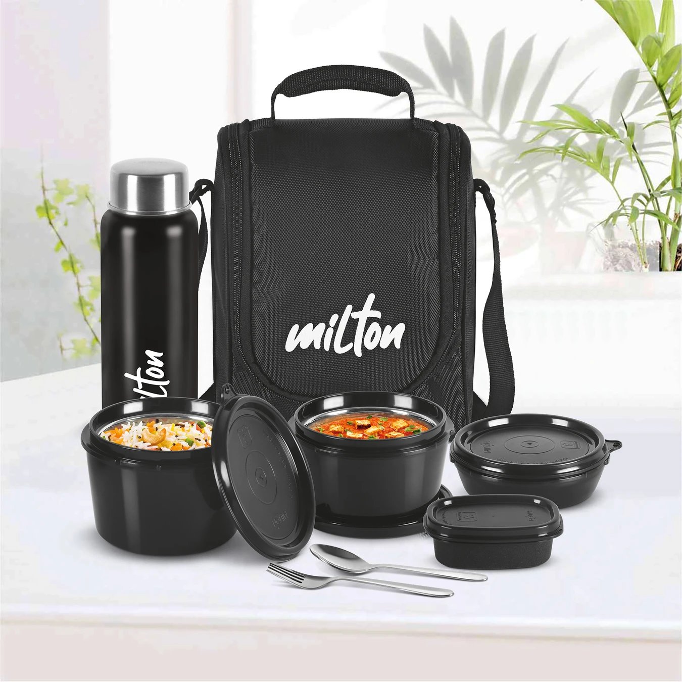 ₹899 Milton Pro Insulated Lunch Box Set | Stainless Steel Meal Carrier