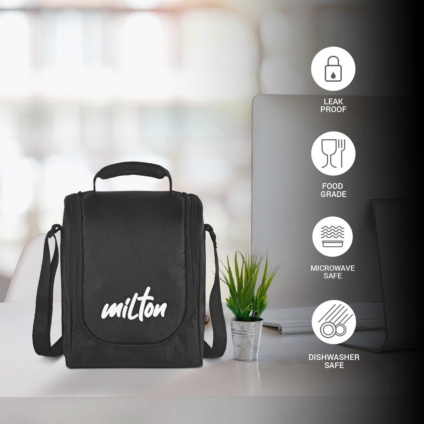 ₹899 Milton Pro Insulated Lunch Box Set | Stainless Steel Meal Carrier
