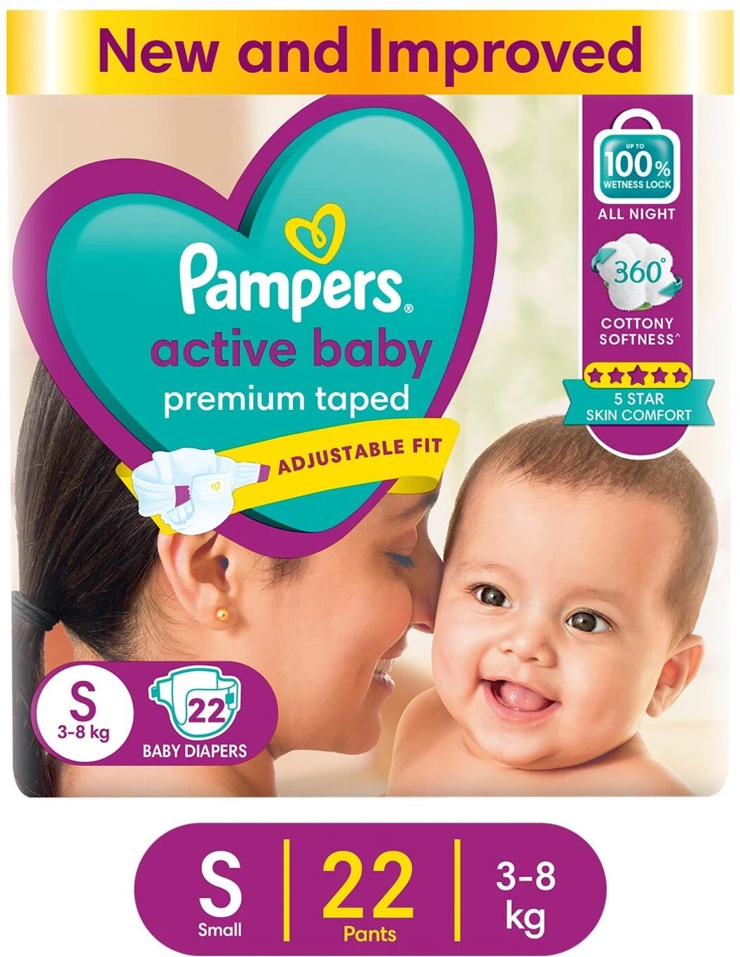 ₹333 Pampers Active Baby Diaper Pants for Everyday Baby Comfort Care