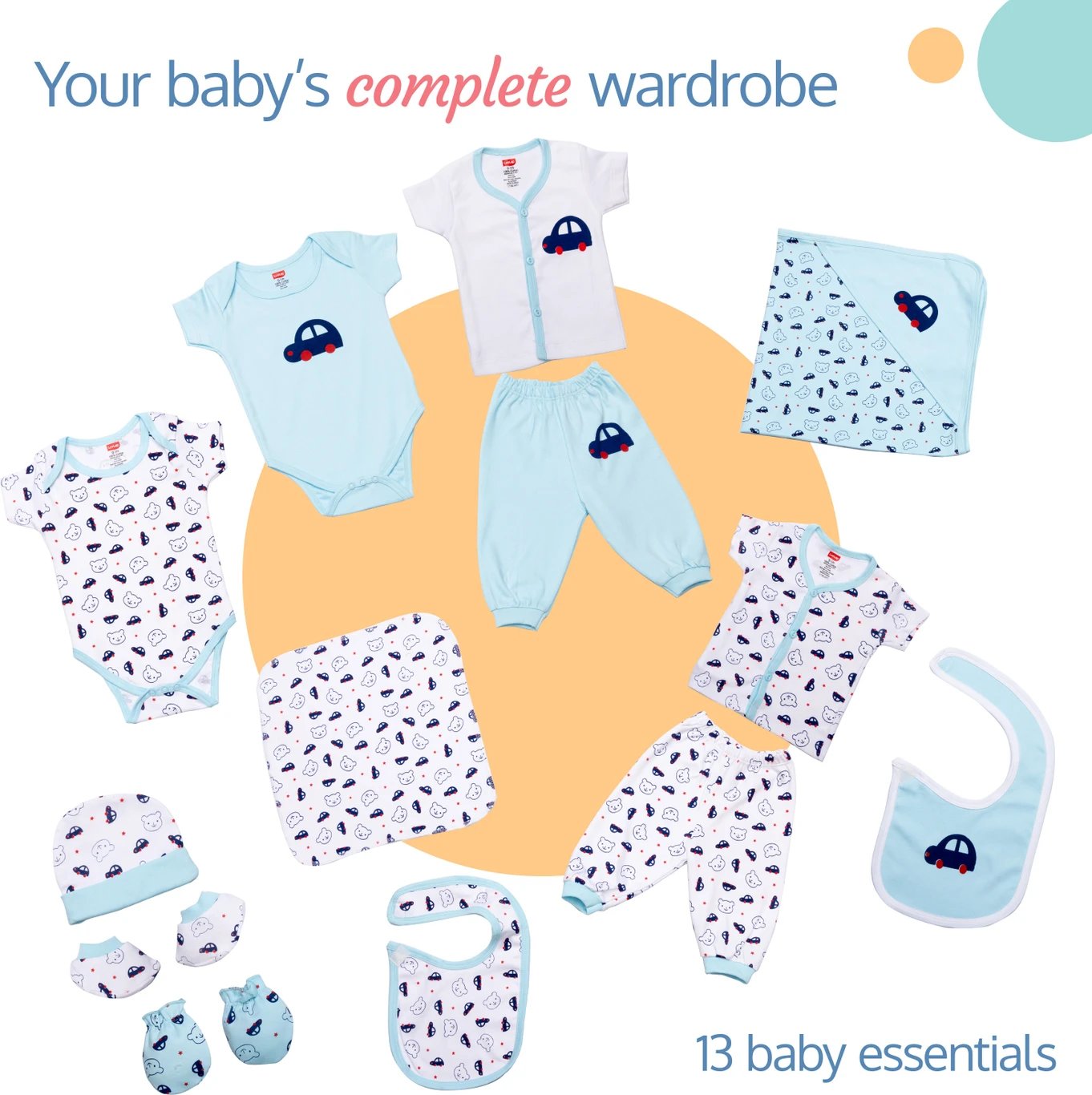 ₹999 LuvLap 13 Piece Newborn Baby Gift Set for 0 to 3 Months