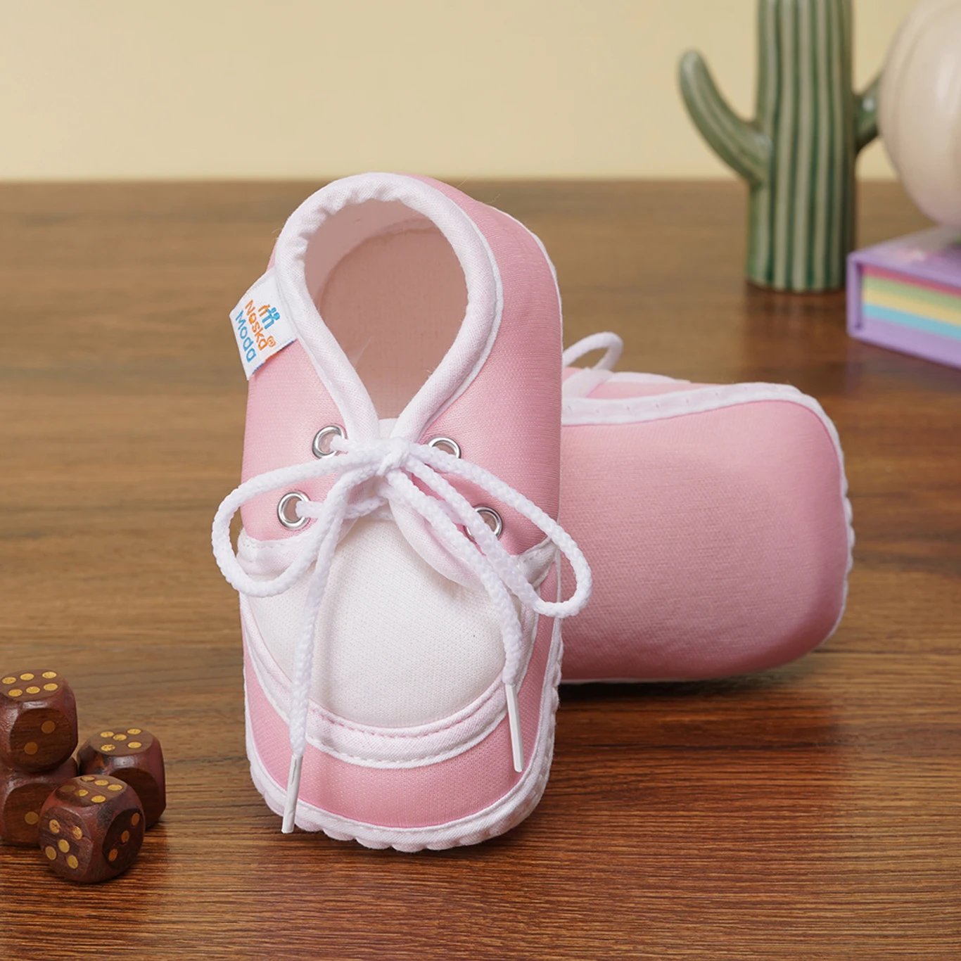 ₹168 Soft Cotton Pre-Walker Lace Booties for Babies with Cozy Comfort