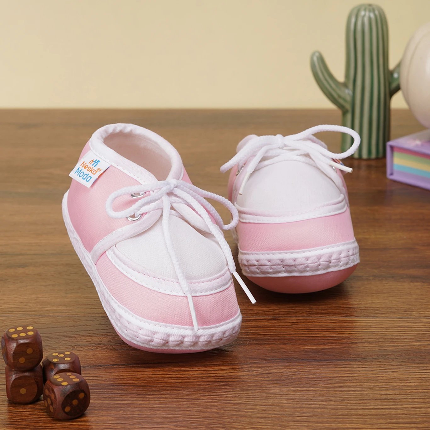 ₹168 Soft Cotton Pre-Walker Lace Booties for Babies with Cozy Comfort