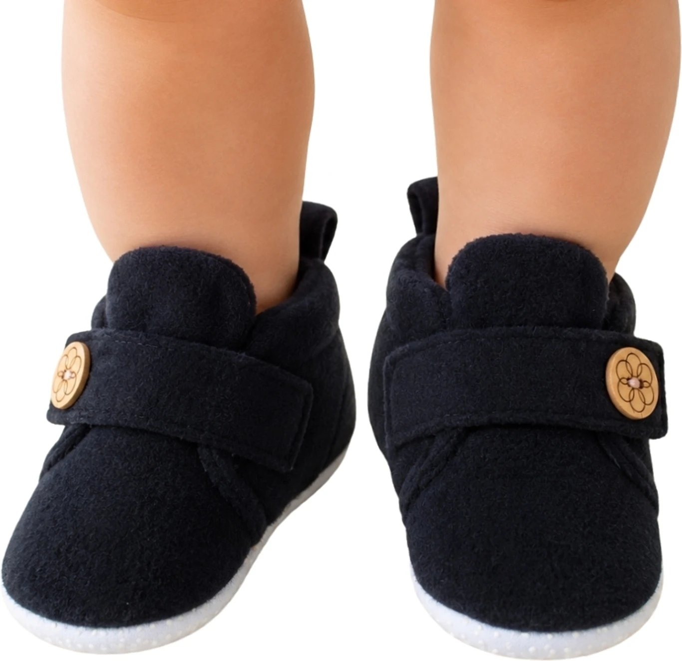 ₹215 Neska Moda Velvet Velcro Baby Booties for 6 to 12 Month Babies