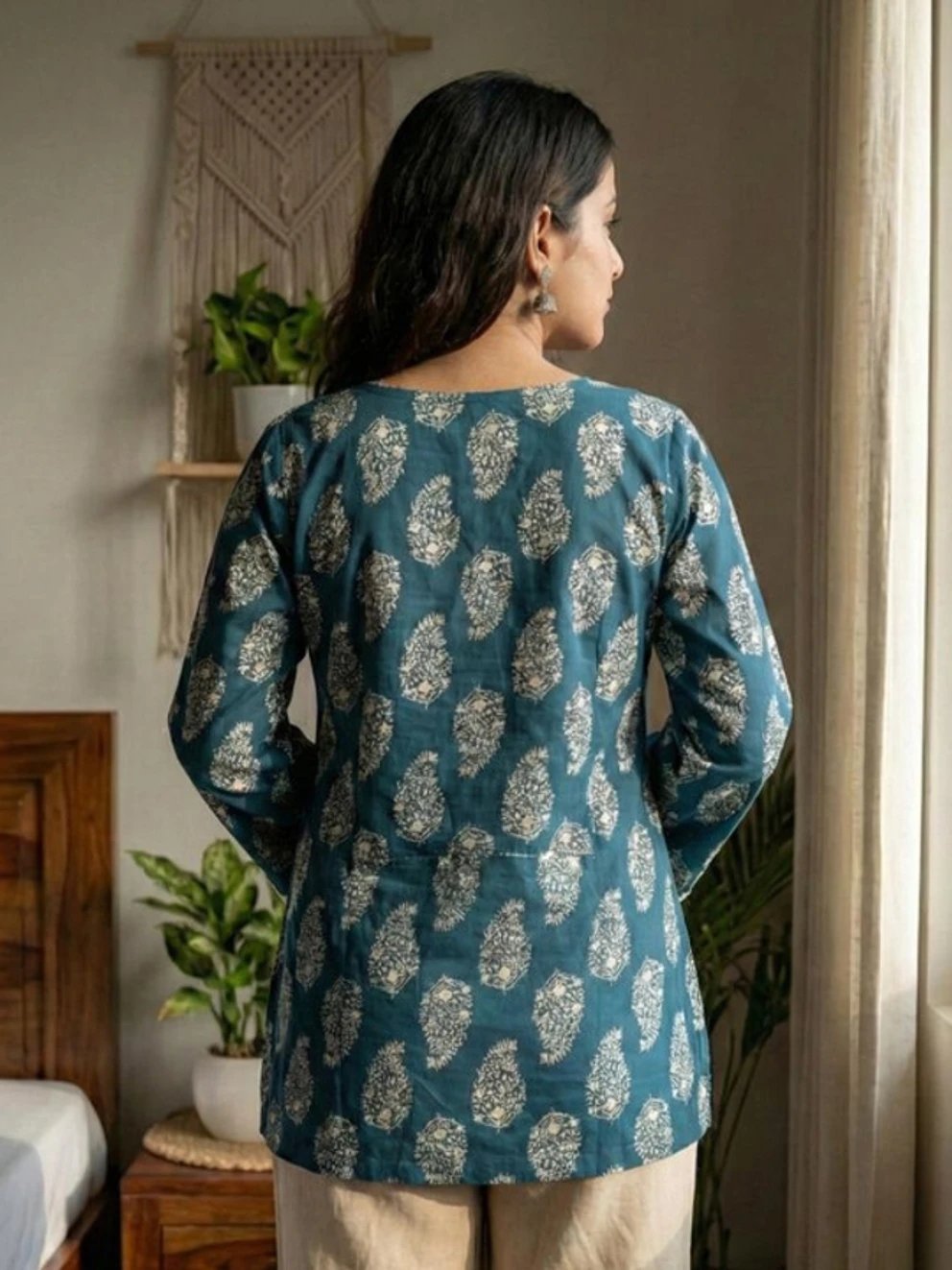 ₹271 Panchiraj Printed Blue Rayon Straight Kurta for Stylish Daily Wear