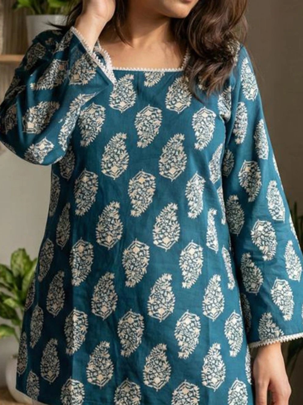 ₹271 Panchiraj Printed Blue Rayon Straight Kurta for Stylish Daily Wear
