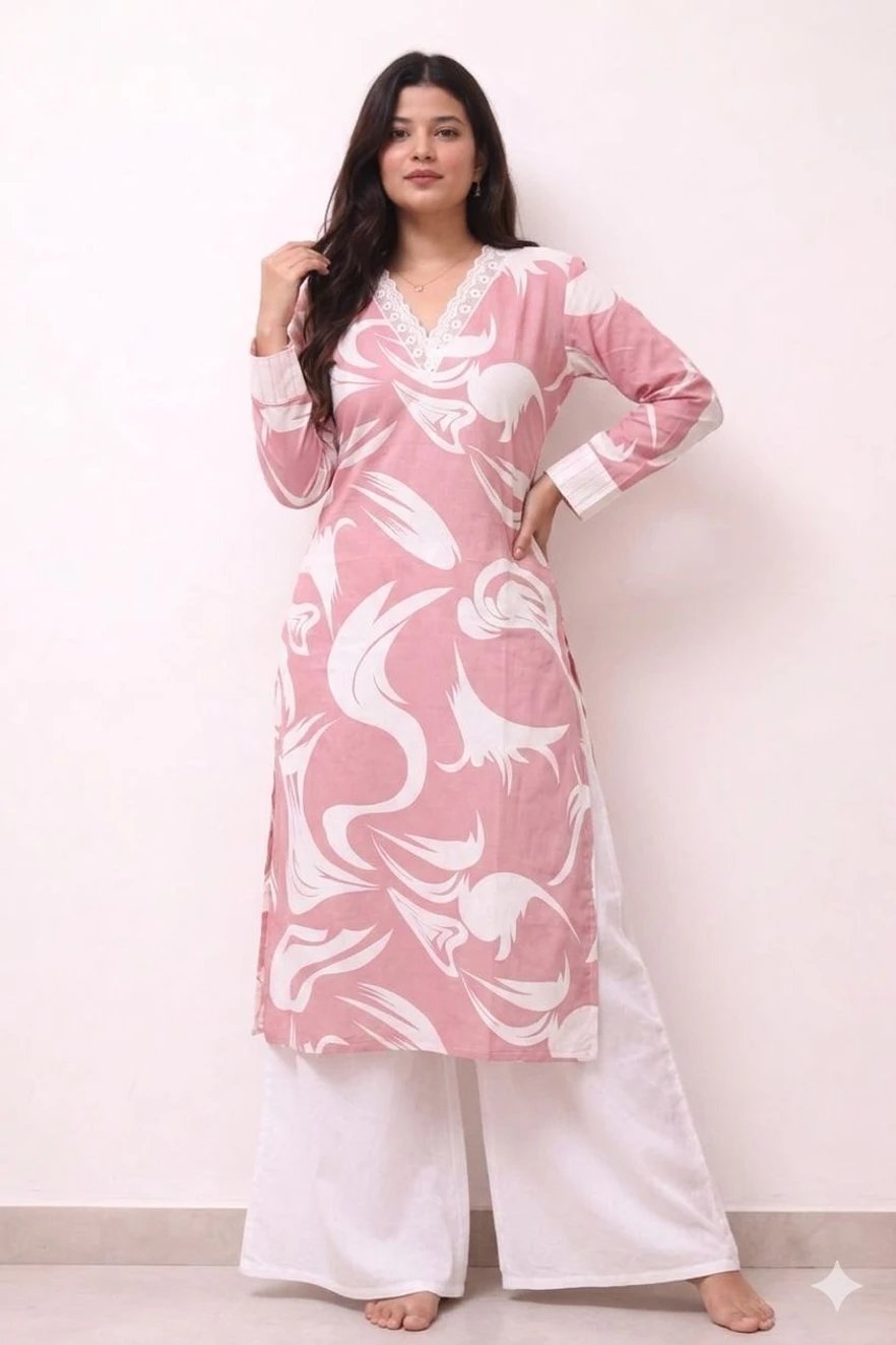 ₹302 Subhan Clothing Kurta Palazzo Set for Stylish Everyday Fashion