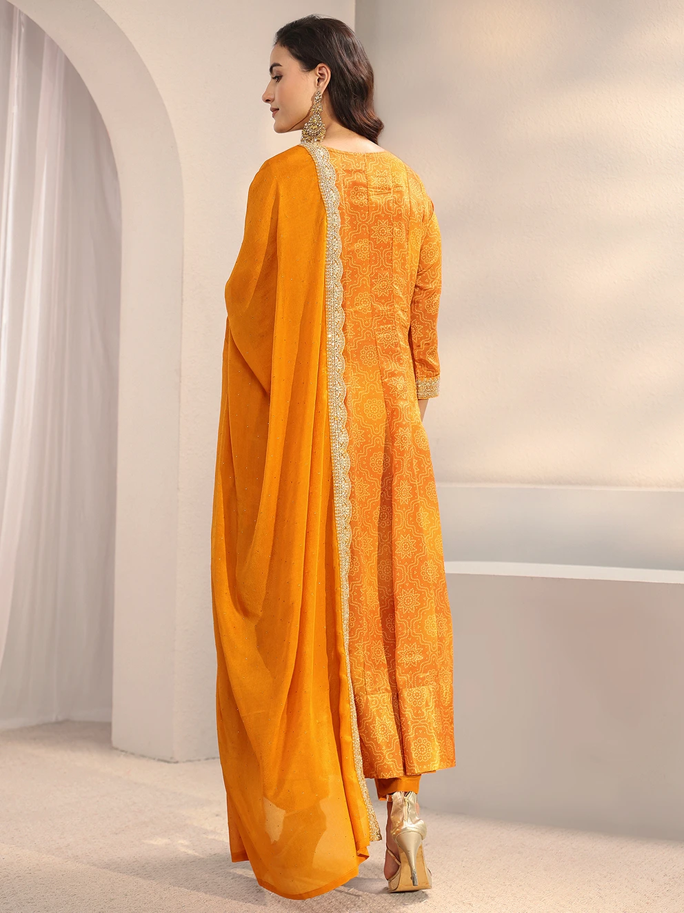 ₹2599 LIBAS Silk Blend Kurta Pant Dupatta Set for Women
