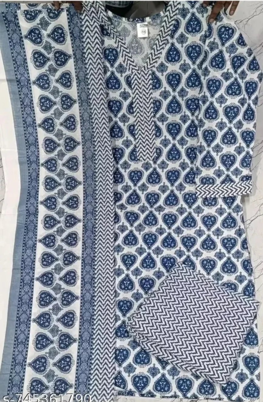 ₹316 Sadya Attire Printed Kurta Trouser Dupatta Set for Women