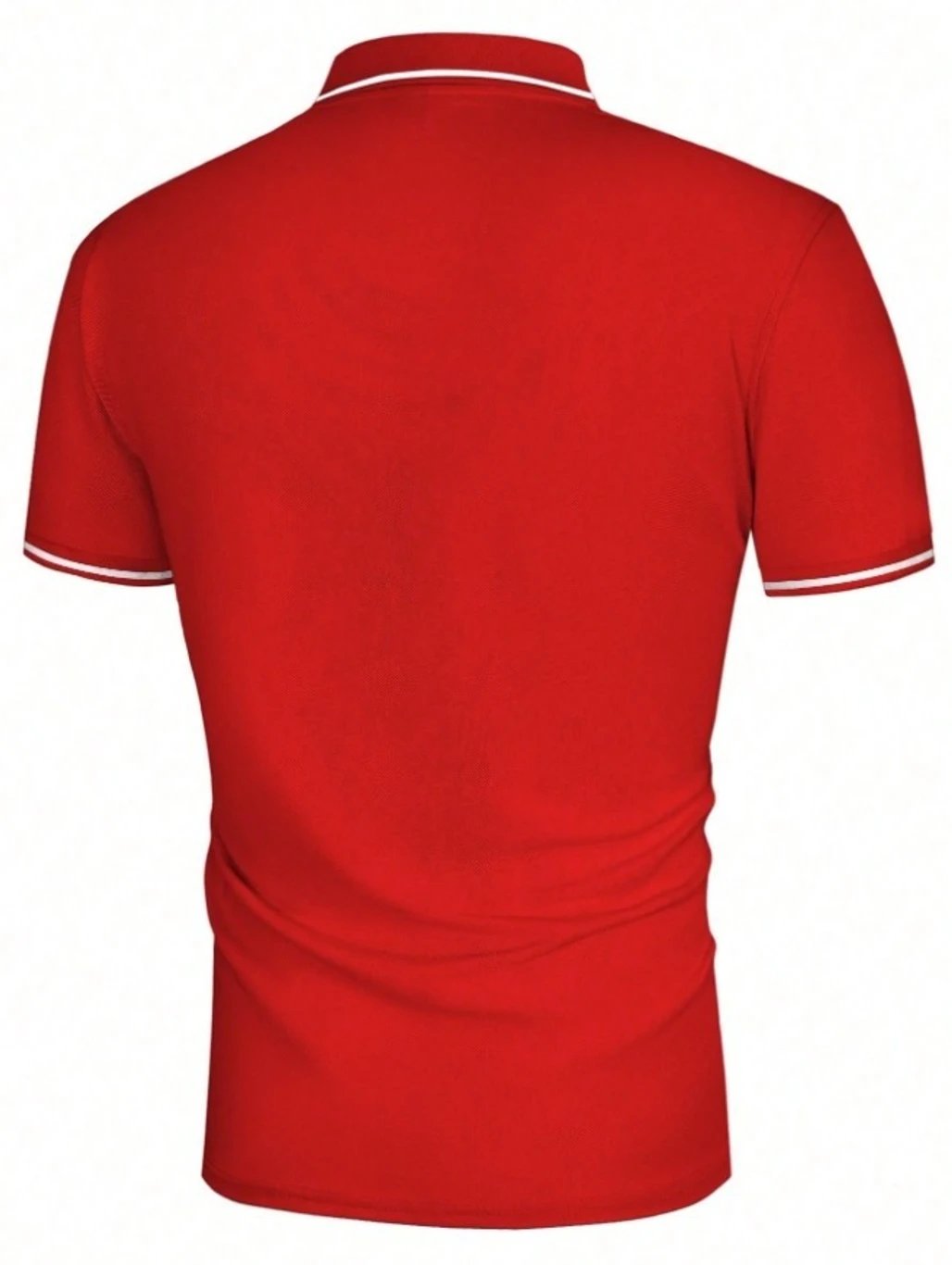 ₹232 AACHIPAN Men Printed Pure Cotton Red Polo Neck T-Shirt for Casual Wear