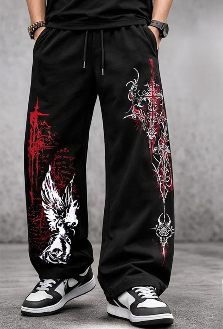 ₹356 Men’s Printed Black Track Pants Deal | Trendy Activewear India