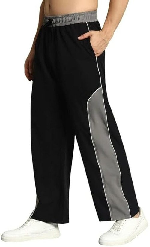 ₹360 O3e Men Colorblock Black Track Pants – 64% Off Everyday Style Now