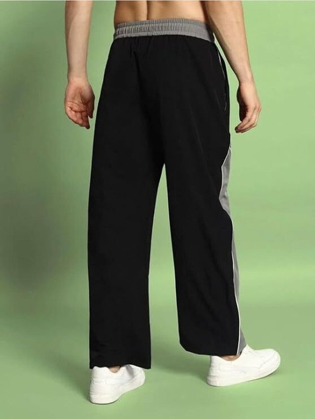 ₹360 O3e Men Colorblock Black Track Pants – 64% Off Everyday Style Now