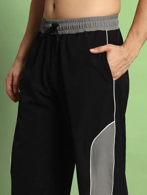 ₹360 O3e Men Colorblock Black Track Pants – 64% Off Everyday Style Now