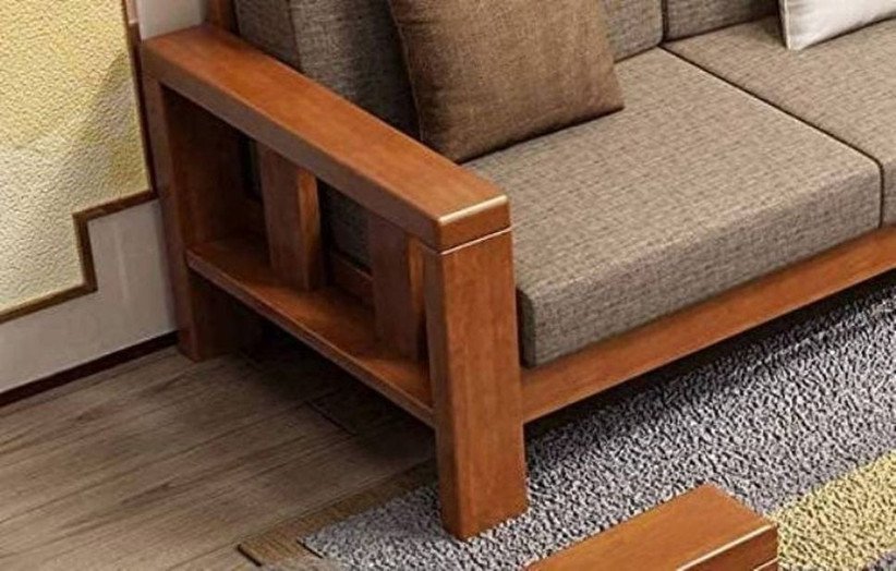 ₹26,239 Solid Sheesham Wood 6 Seater Sofa Set for Living Room and Office