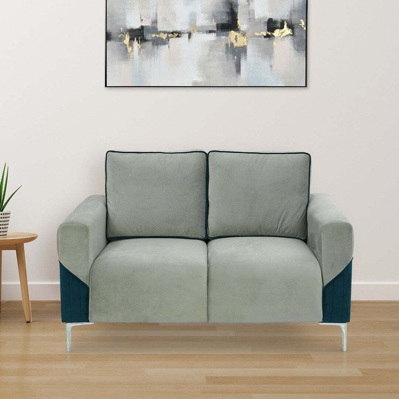 ₹16,490 Nilkamal Boston 2 Seater Grey Fabric Sofa for Compact Living Rooms