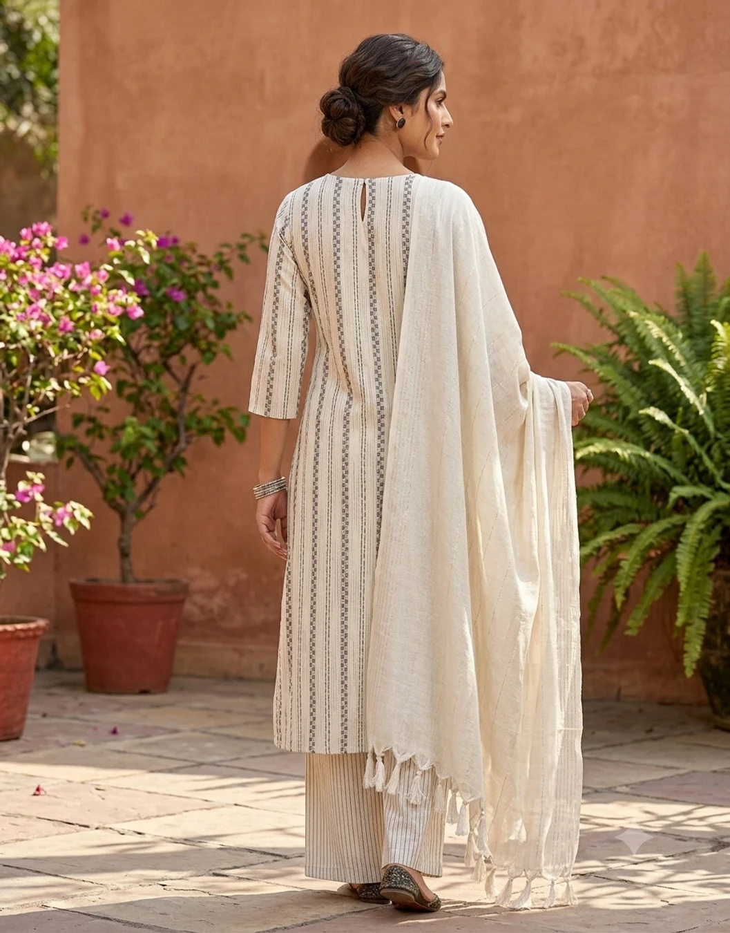 ₹375 Printed Kurta Palazzo and Dupatta Set for Effortless Ethnic Style