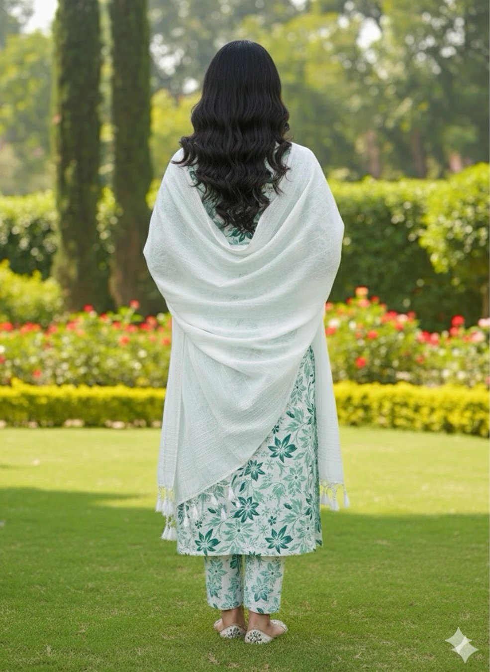 ₹355 Printed Kurta Trouser and Dupatta Set for Easy Ethnic Styling