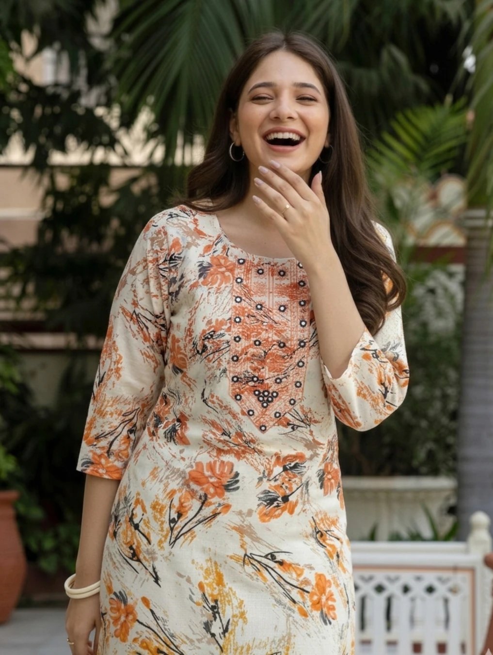 ₹408 Printed Pure Cotton Straight Kurta for Comfortable Everyday Ethnic Style