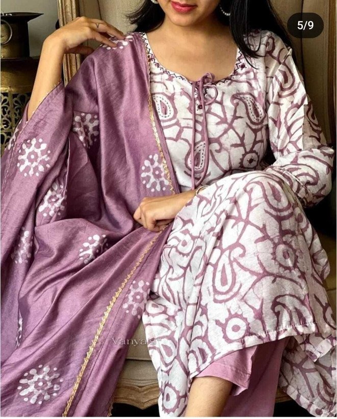 ₹998 Devanshi Fashion Women's Pure Cotton Kurti Pant Dupatta Set