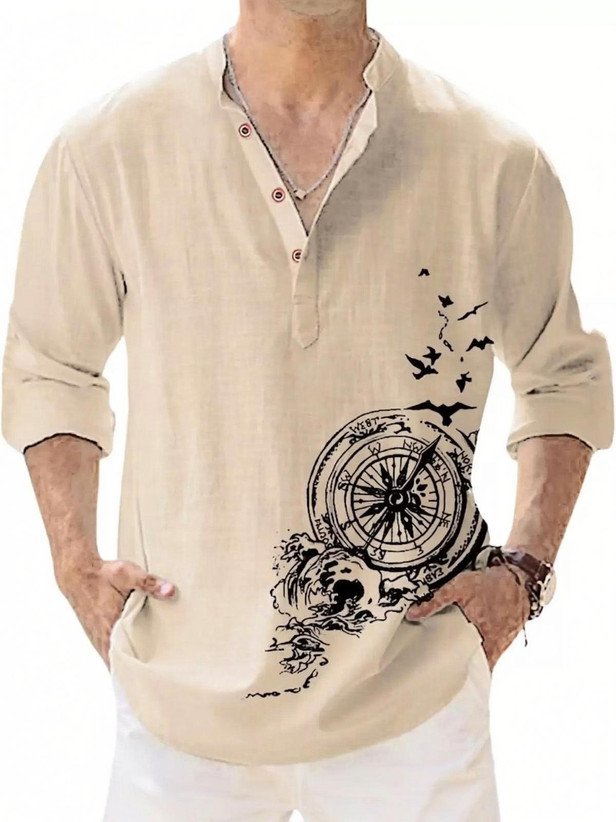 ₹522 White Black Printed Cotton Blend Kurta for Men, Festive Ethnic Style